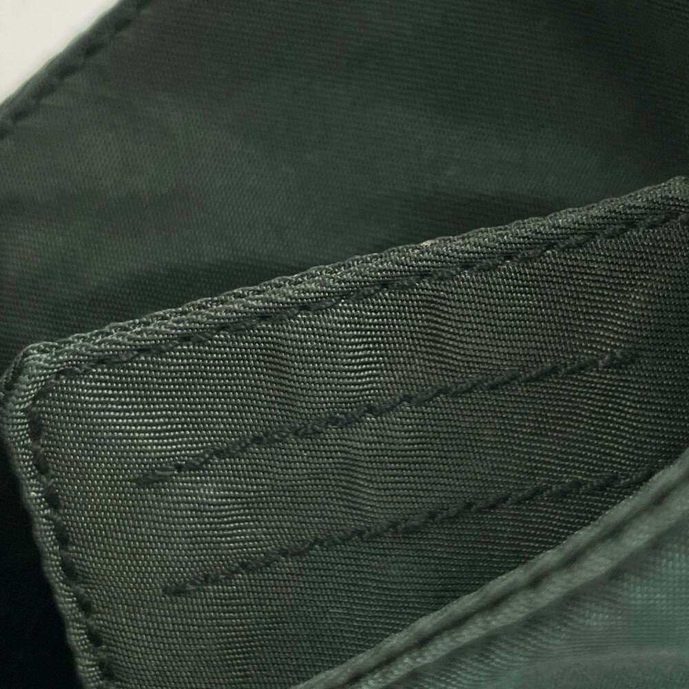 Prada logo plate handbag, nylon, green, for women. - Picture 6 of 7